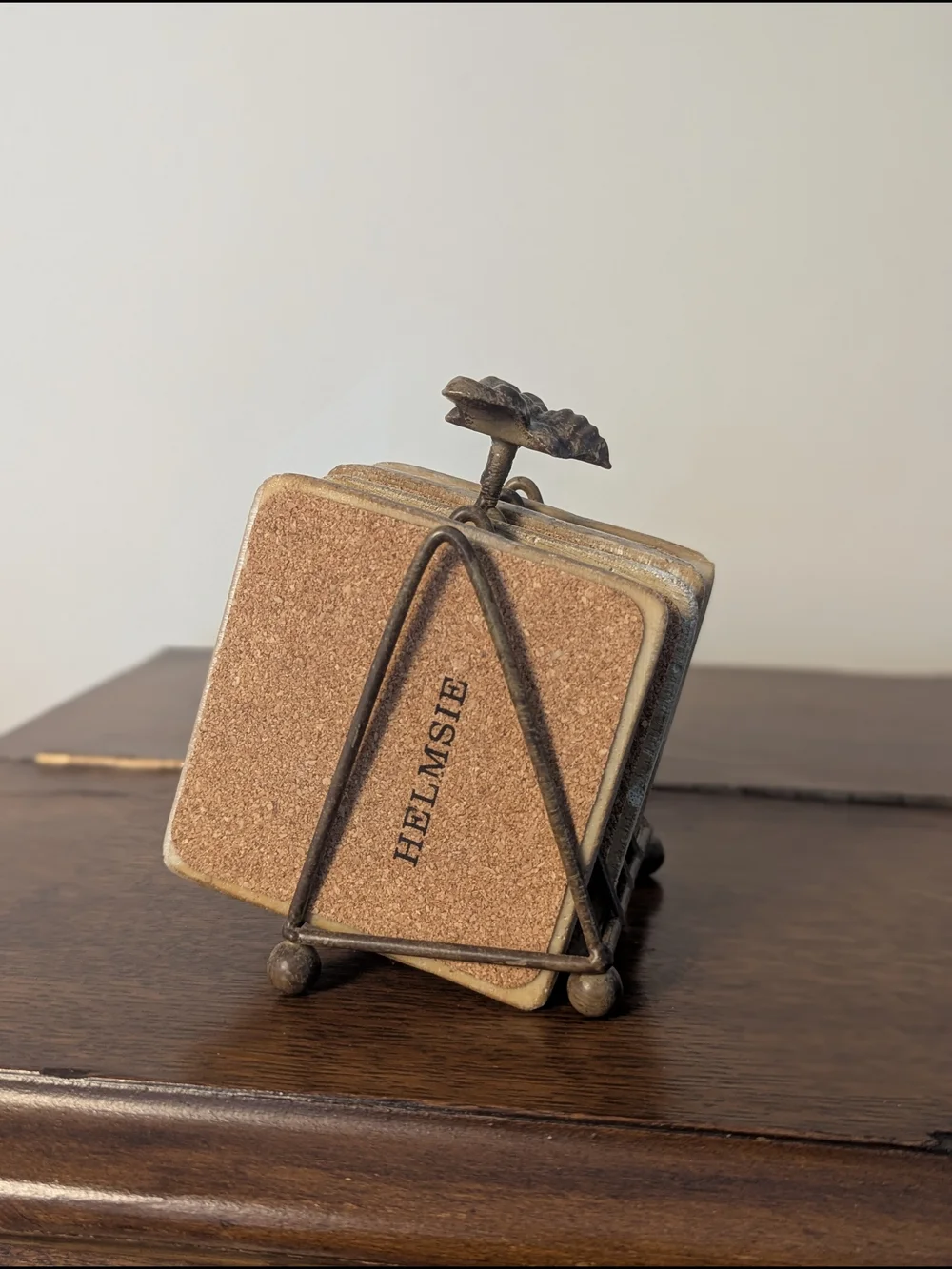 Helmsie Coaster Set with Metal Bumblebee Caddy - Set of 4 From Anthropologie